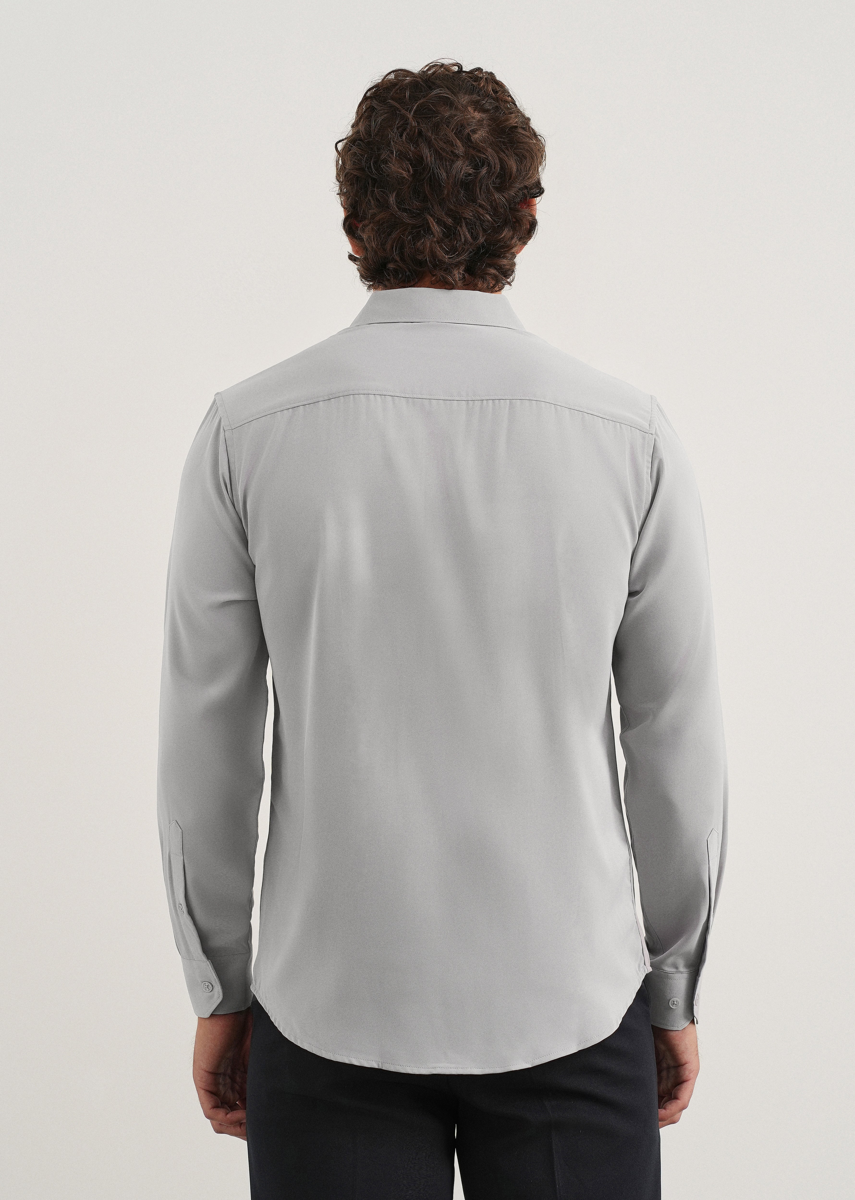 Grey Fluid Soft Shirt - Image 3