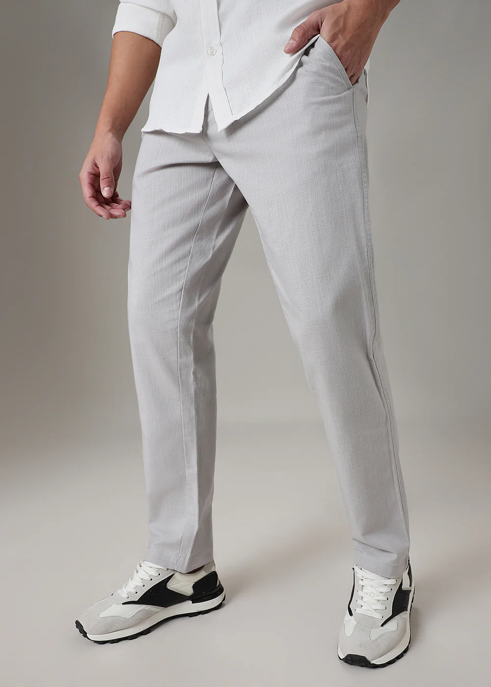 Grey Linen Trouser